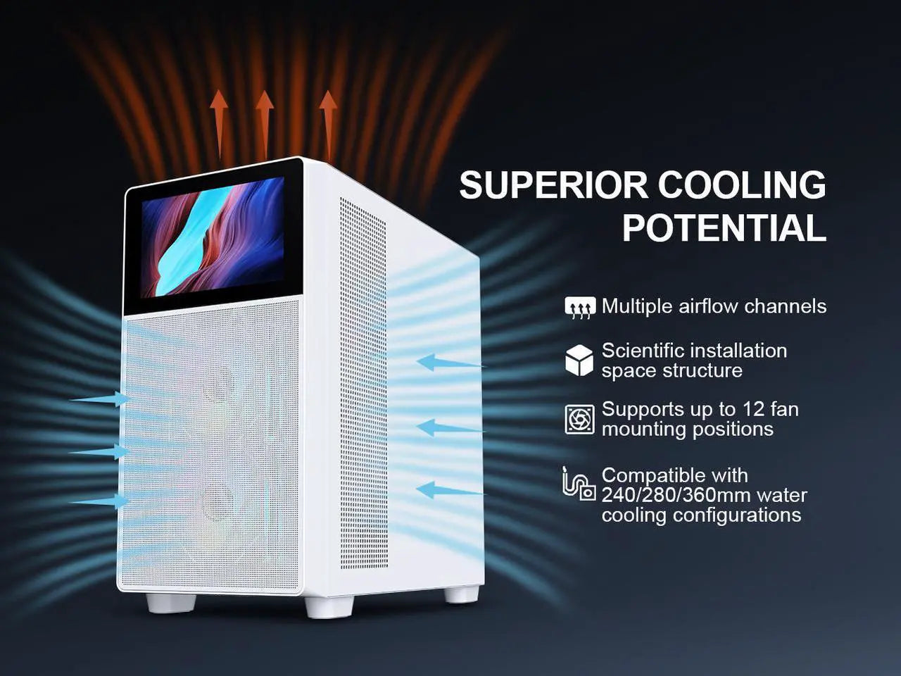 BitCrate Custom Gaming Desktop PC Intel i5 RTX 5060 4TB SSD 64GB WiFi White