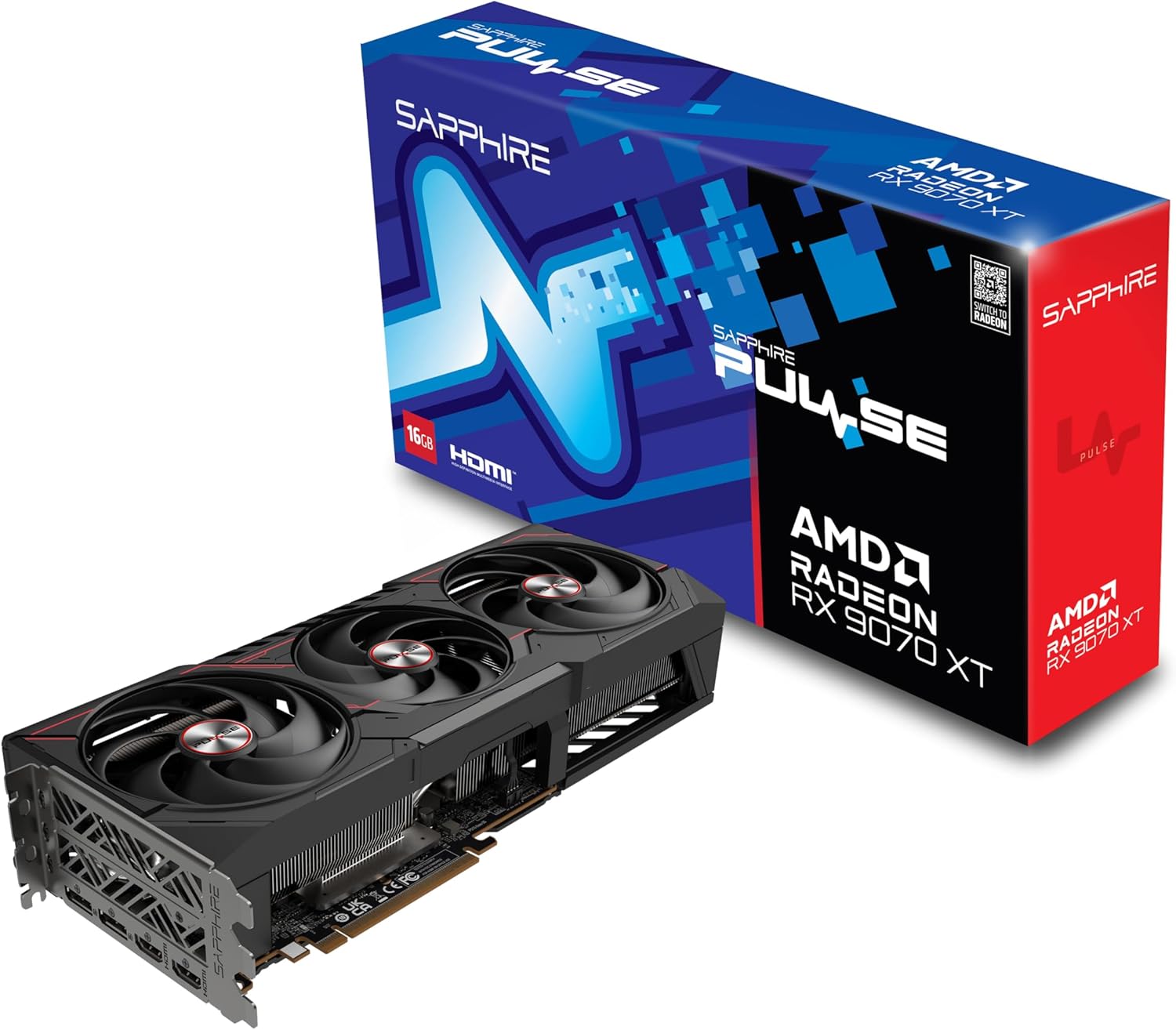 AMD Sapphire Pulse RX 9070 XT 16GB DDR6 Graphics Card GPU - Geek Tech