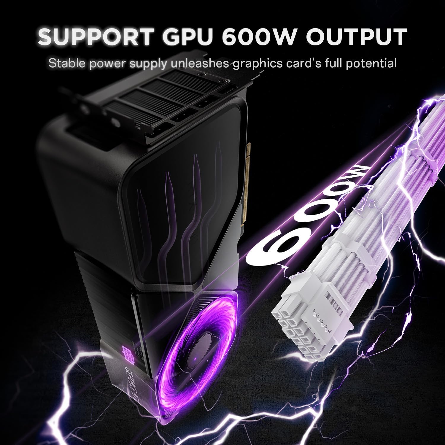 Asiahorse Black White PCIe 5.0 12VHPWR Sleeved PSU Extension Cable Kit 16AWG Cotton Custom Mod Kit 4 Kit 1 End - Geek Tech