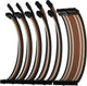 Asiahorse Brown Off White Sleeved PSU Extension Cable Kit 16AWG Cotton Custom PC Mod Kit 6 Kit - Geek Tech