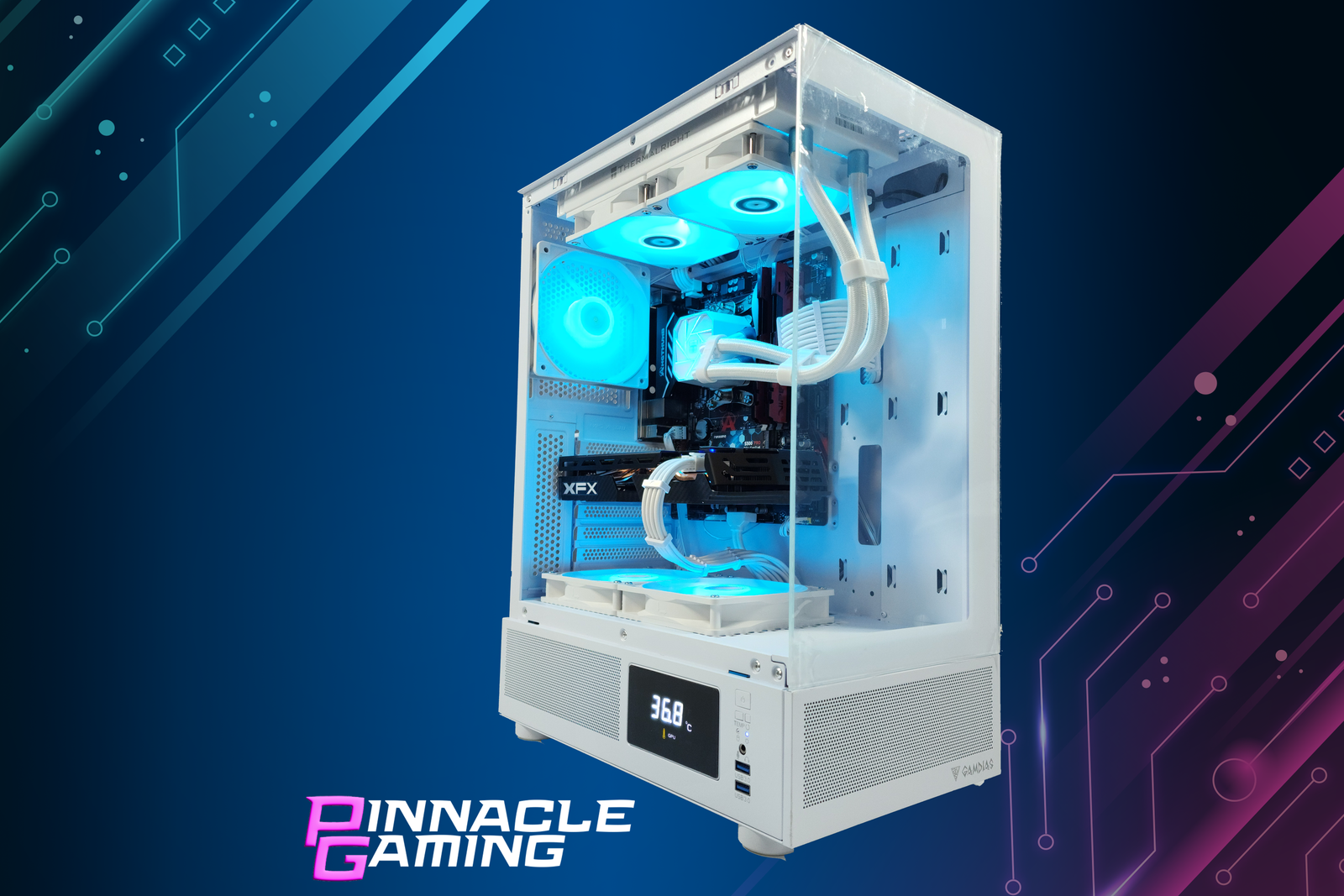 Custom Gaming Desktop RX 9070 16GB Ryzen 5 2TB SSD 64GB DDR5 Wifi Streaming