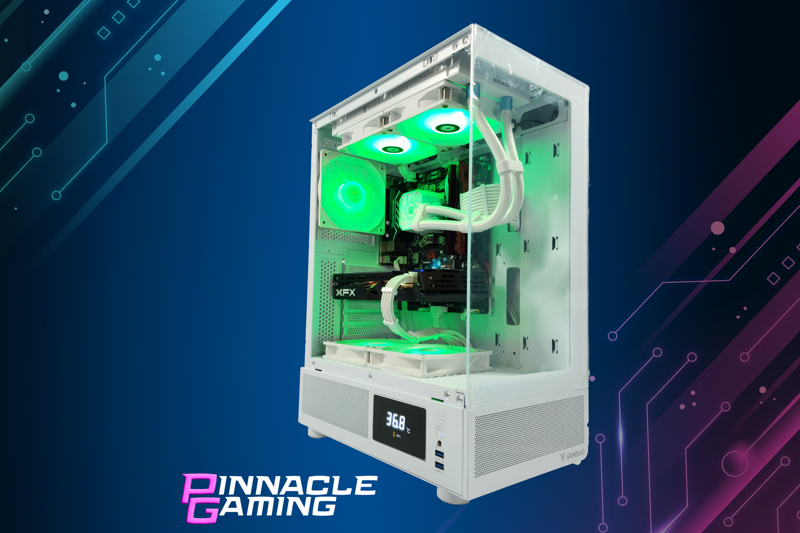 Custom Gaming Desktop RX 9070 16GB Ryzen 5 2TB SSD 64GB DDR5 Wifi Streaming