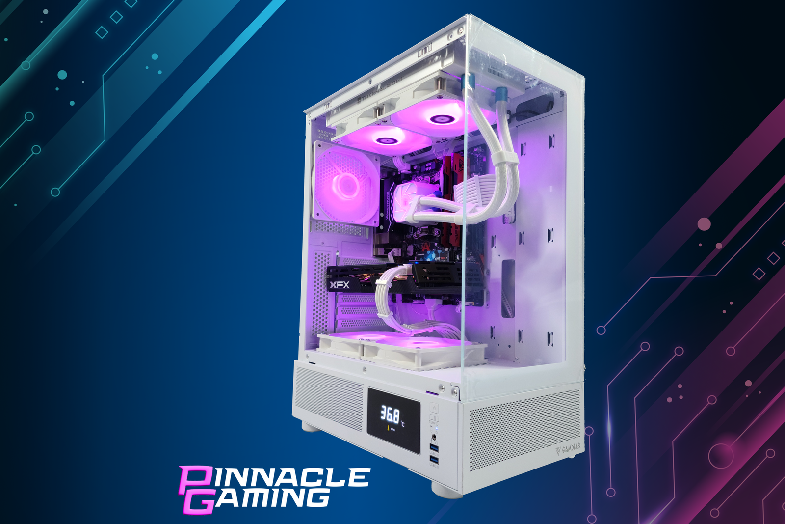 Custom Gaming Desktop RX 9070 16GB Ryzen 5 2TB SSD 64GB DDR5 Wifi Streaming