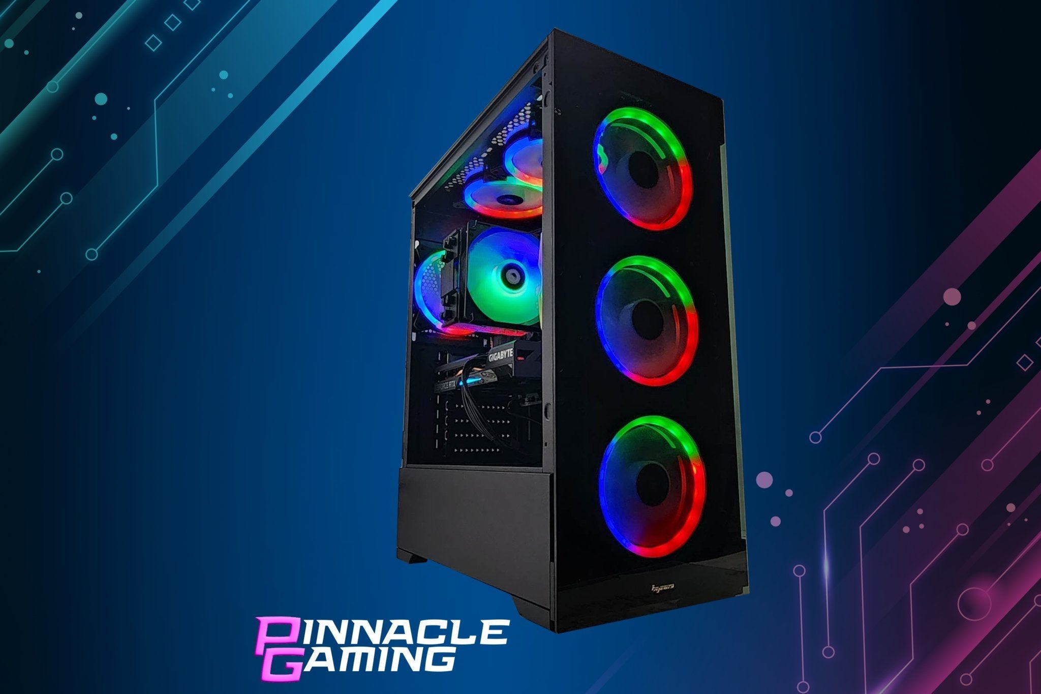 Custom Gaming PC Desktop Computer Ryzen 7 7800X3D 2TB SSD 64GB DDR5 RTX 5060 Black Vog A620M - Geek Tech