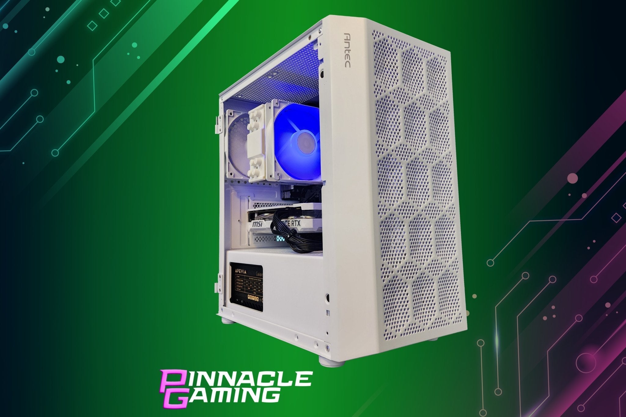 Custom Gaming PC Ryzen 3 1TB 16GB DDR4 RTX 5060 WiFi White NX200M A520 - Geek Tech