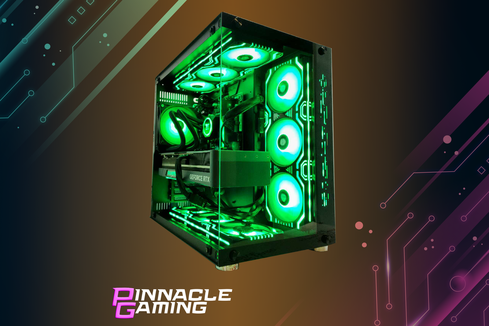 Computadora de escritorio Pinnacle Gaming con i7 NVIDIA RTX 4080 SUPER SSD de 1 TB y 32 GB DDR5 RGB blanca B760