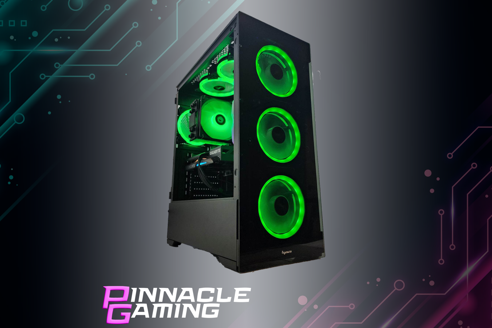 Custom Gaming Desktop Ryzen 7 RX 580 8GB 2TB SSD 32GB DDR4 Black Voguish