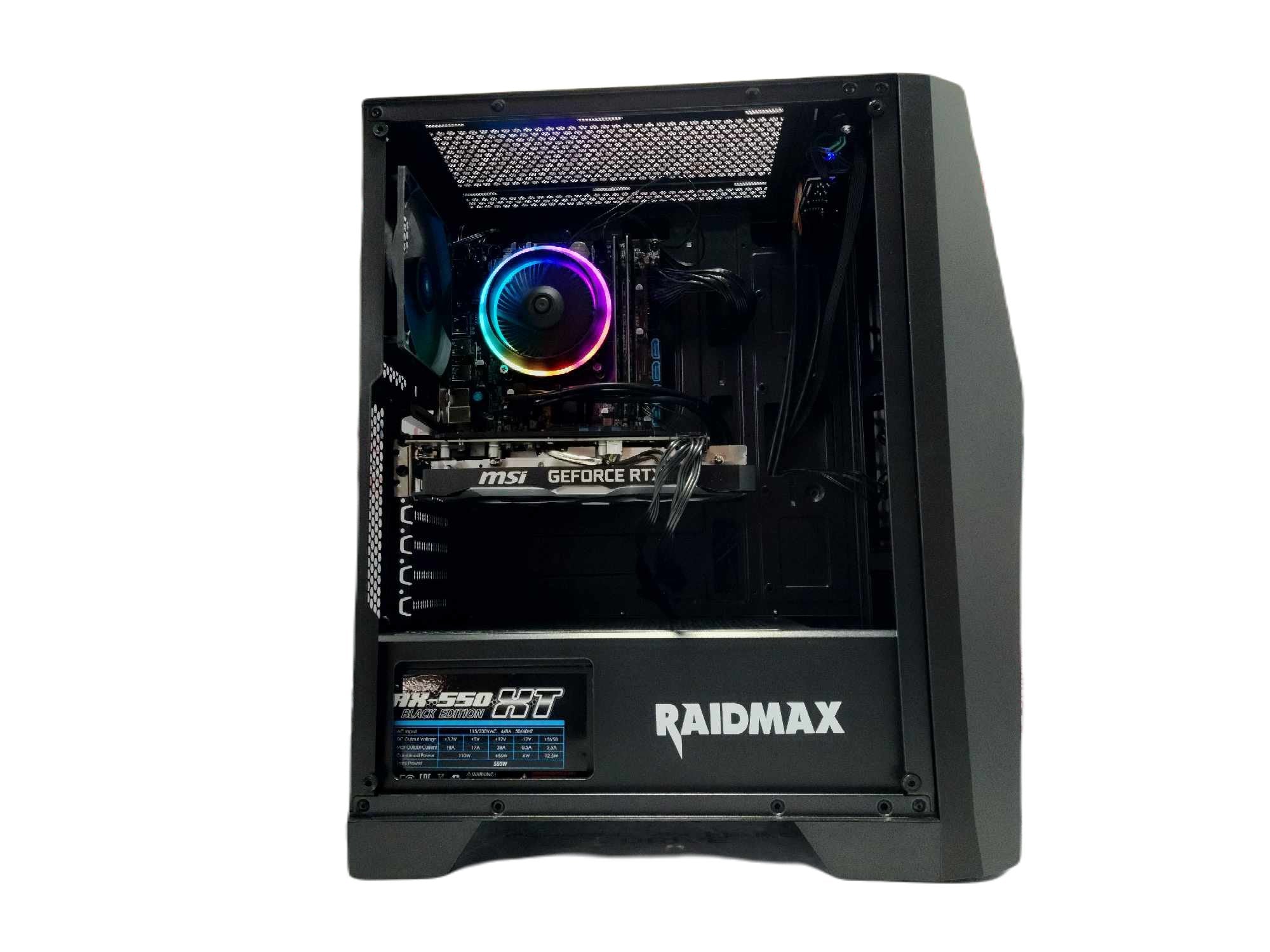 Custom Gaming Desktop PC Ryzen 3 Quad-Core 500GB SSD 1TB HDD RTX 4060 16gb Black S811 A520 - Geek Tech