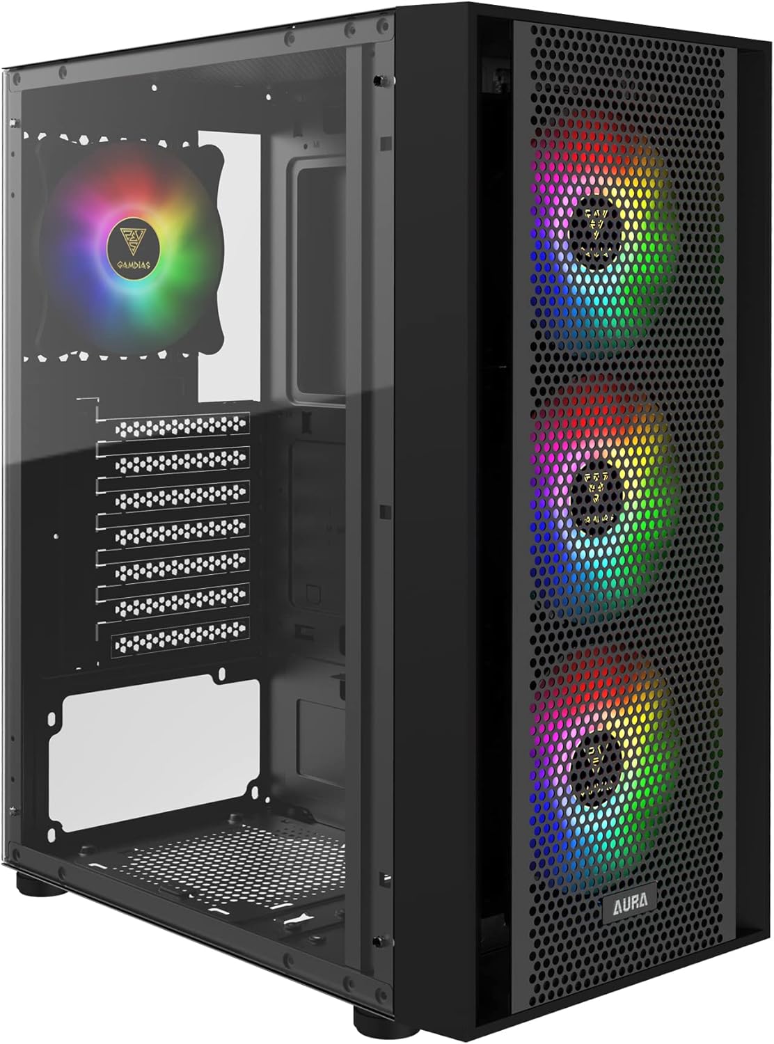 Gamdias ATX Middle Tower Computer Case. 4 Fans Black - Geek Tech