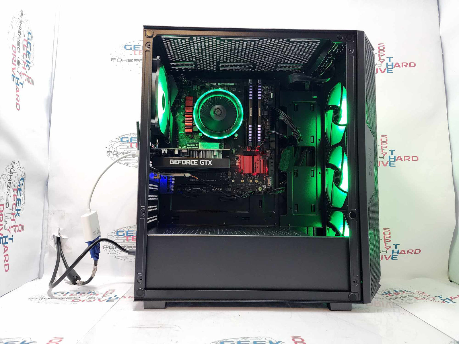 GTech Gaming Computer Windows 10 i5-7400 GTX 1650 1TB SSD 16GB RAM Black - Geek Tech