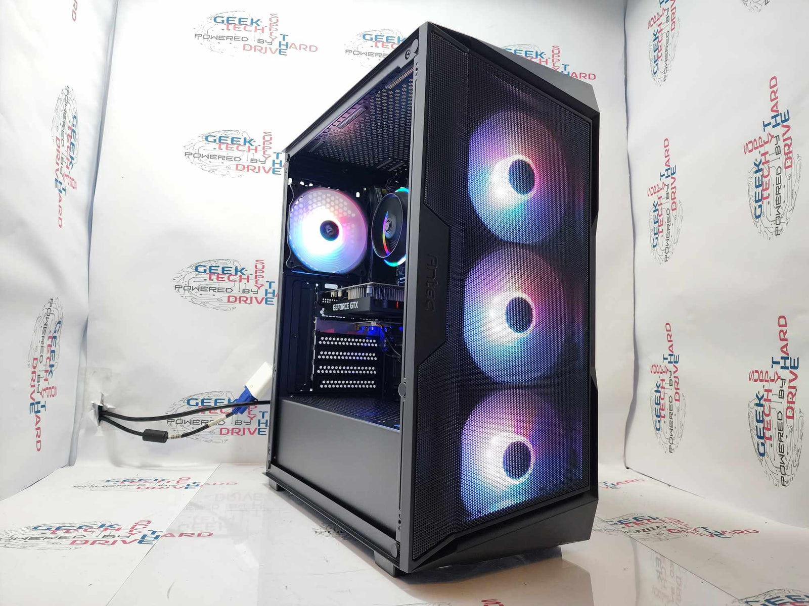 GTech Gaming Computer Windows 10 i5-7400 GTX 1650 1TB SSD 16GB RAM Black - Geek Tech