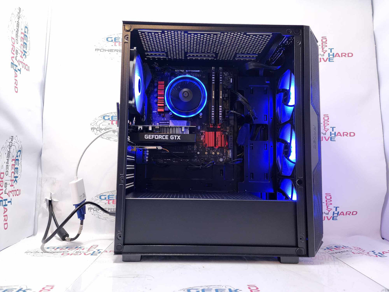 GTech Gaming Computer Windows 10 i5-7400 GTX 1650 1TB SSD 16GB RAM Black - Geek Tech