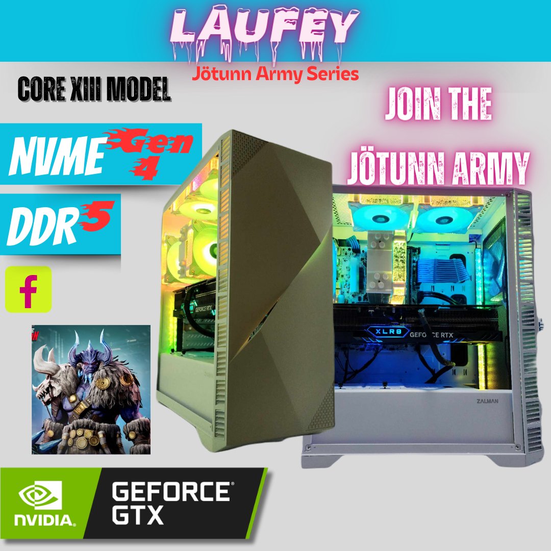 Laufey Core XIII Gaming PC Intel i7 NVIDIA RTX 4080 2TB + 2TB SSD 64GB DDR5 White RGB B760 - Geek Tech