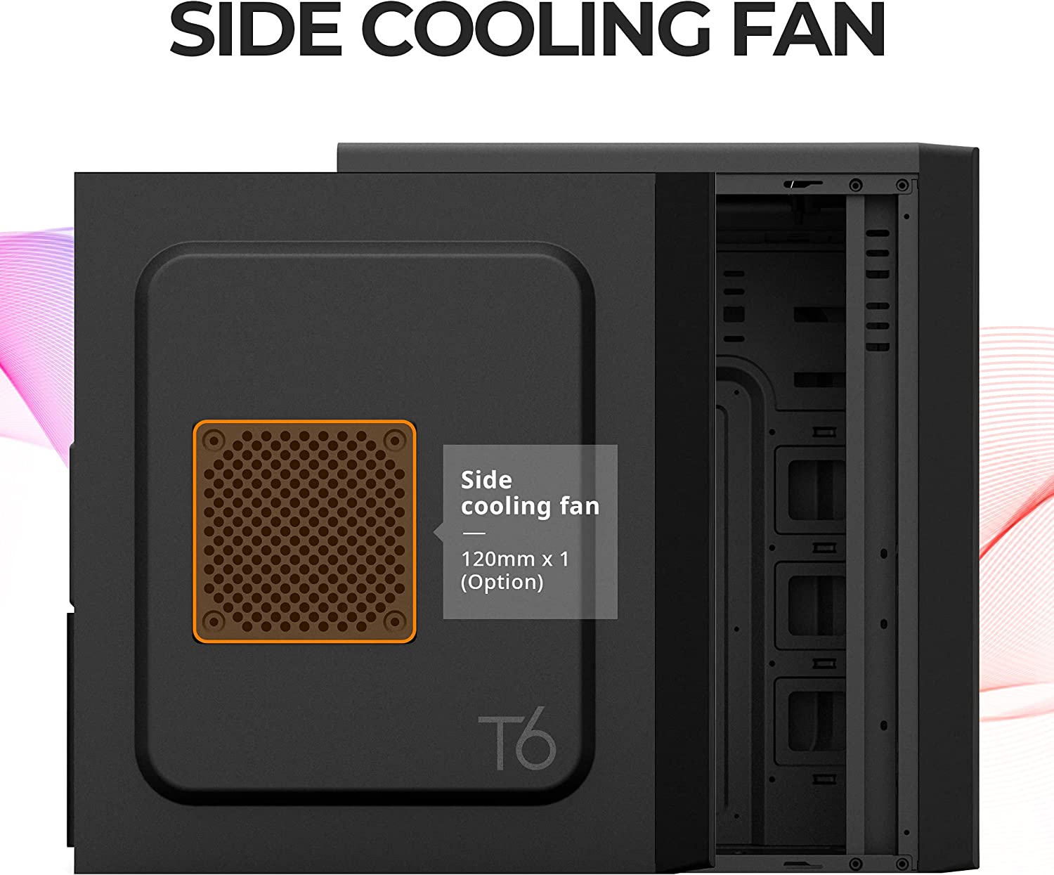 Zalman T6 ATX Mid Tower Computer PC Case, Pre-Installed 120mm Fan, 5.25 ODD, USB 3.0, Patterned Mesh Design, mATX ITX for Gaming Workstation, Black - Geek Tech