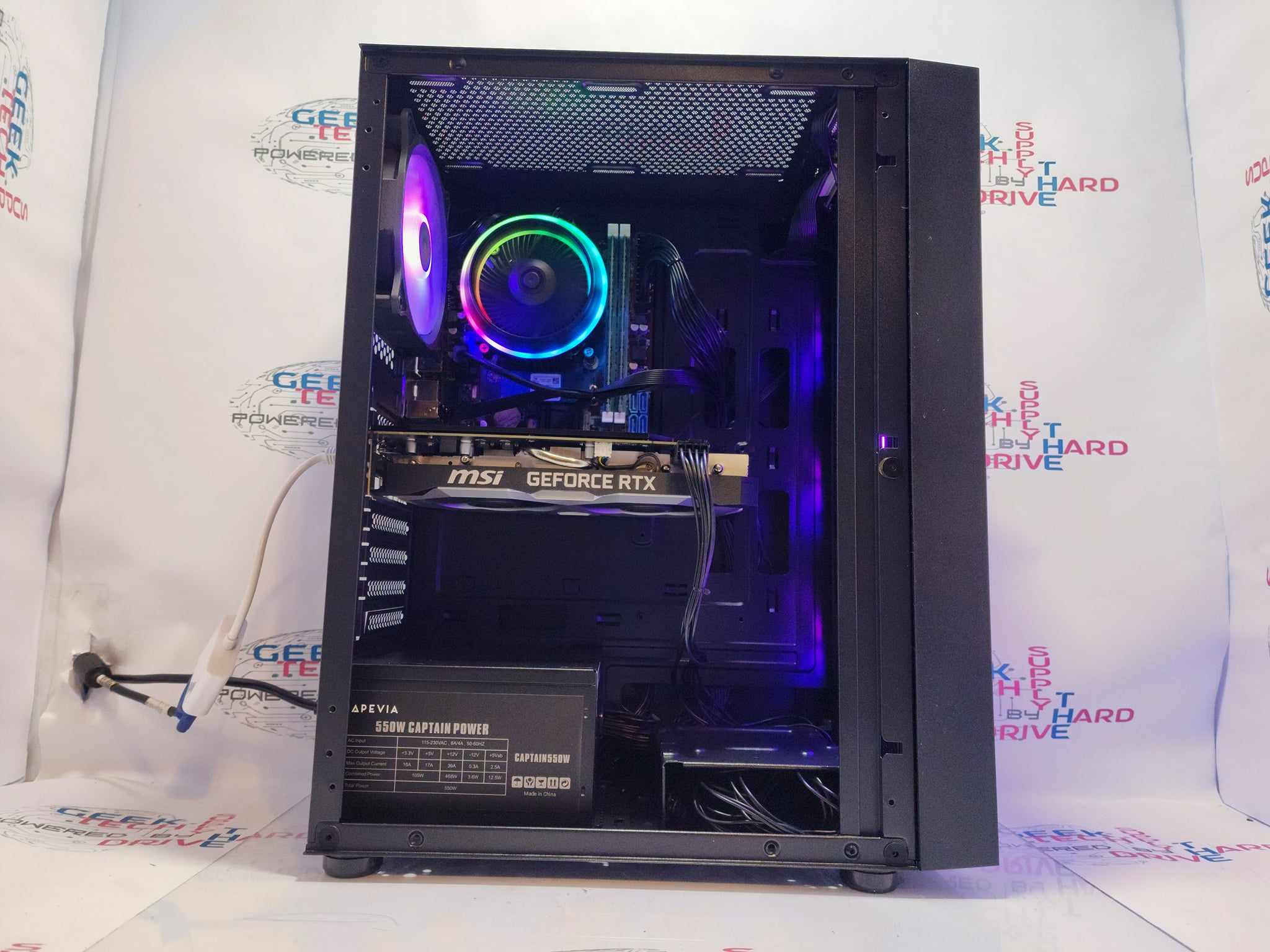 Gaming Desktop PC Computer Intel i7 NVIDIA GeForce GTX 1050 Ti 500GB SSD 16GB WiFi Gamdias H81