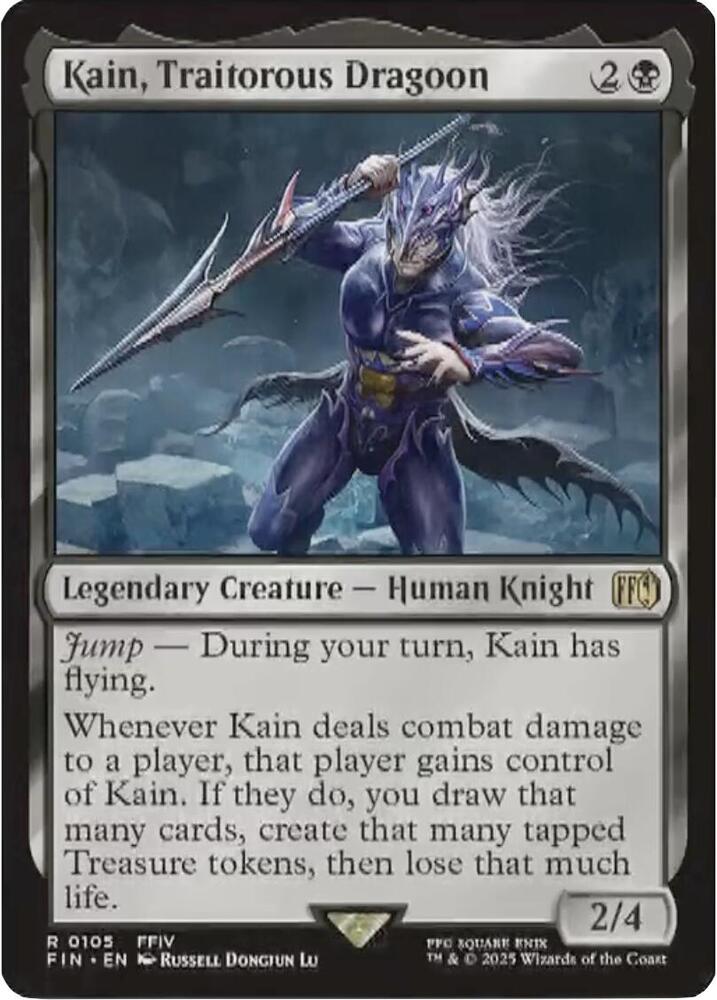 MTG Single Magic The Gathering Final Fantasy Kain, Traitorous Dragoon Legendary Creature Uncommon #105