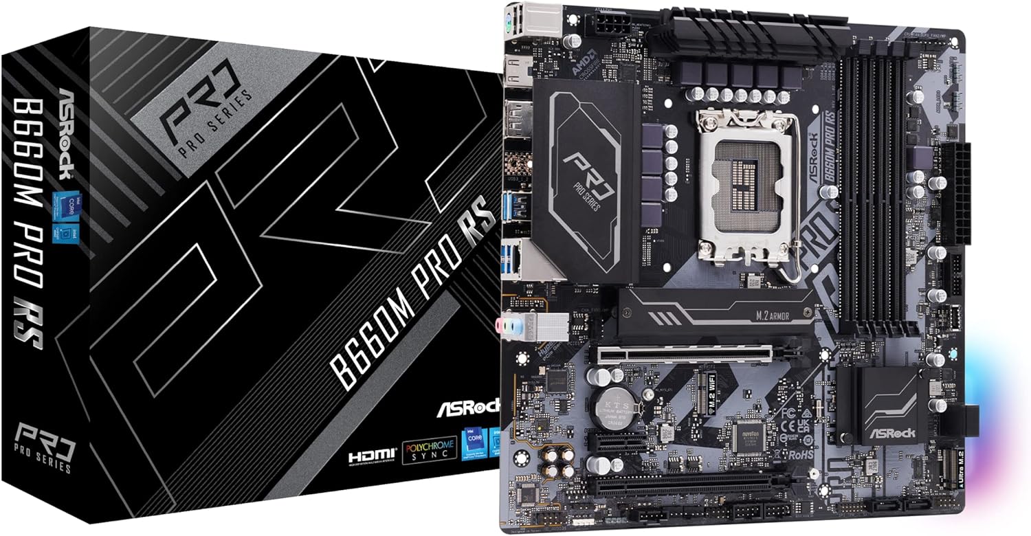 (Intel) ASRock B660M Pro RS LGA1700 DDR4 Motherboard