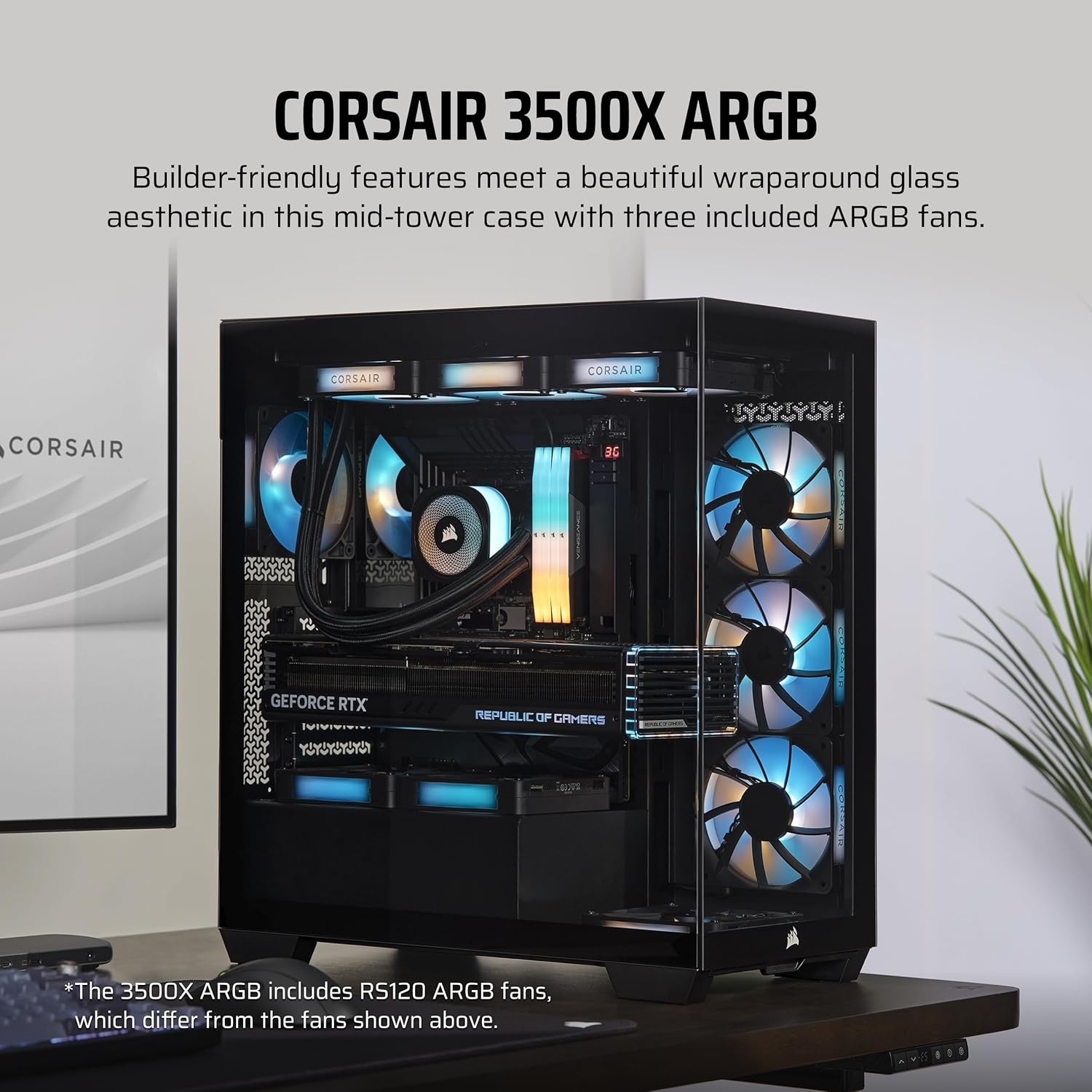 (ATX) Corsair 3500X ARGX Gaming PC Case