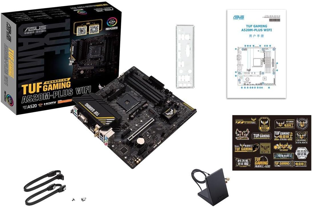 (AMD) ASUS TUF Gaming A520M - PLUS (WiFi) AMD AM4 microATX Gaming Motherboard - Geek Tech