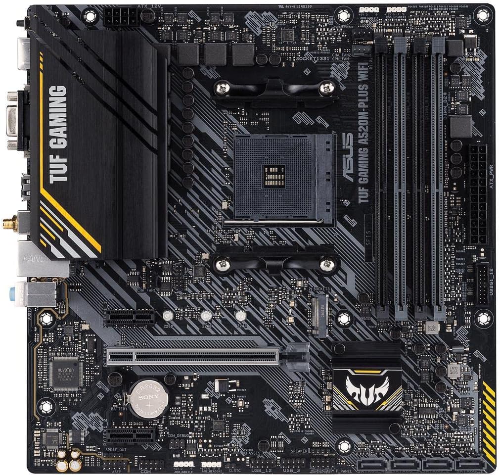 (AMD) ASUS TUF Gaming A520M - PLUS (WiFi) AMD AM4 microATX Gaming Motherboard - Geek Tech