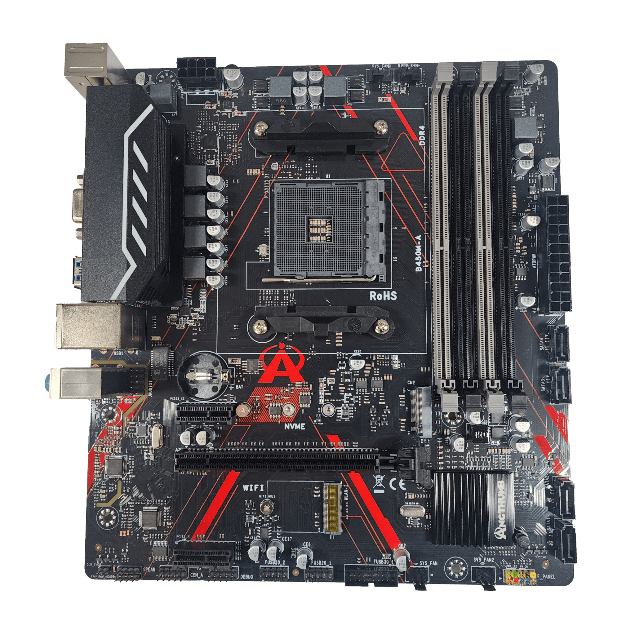 (AMD) GeekTech GryphiX B450M - A AMD AM4 Socket Motherboard AM4+ M - ATX Micro ATX DDR4 - Geek Tech