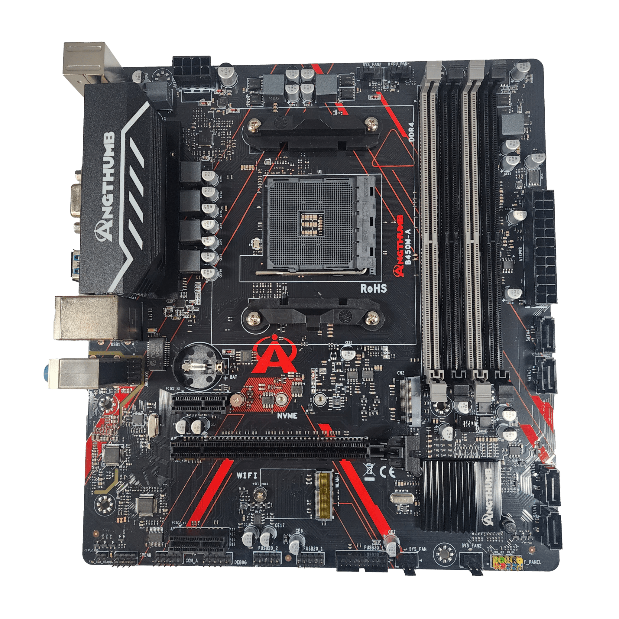 (AMD) Pinnacle B450M - A AMD AM4 Socket Motherboard AM4+ M - ATX Micro ATX DDR4 - Geek Tech