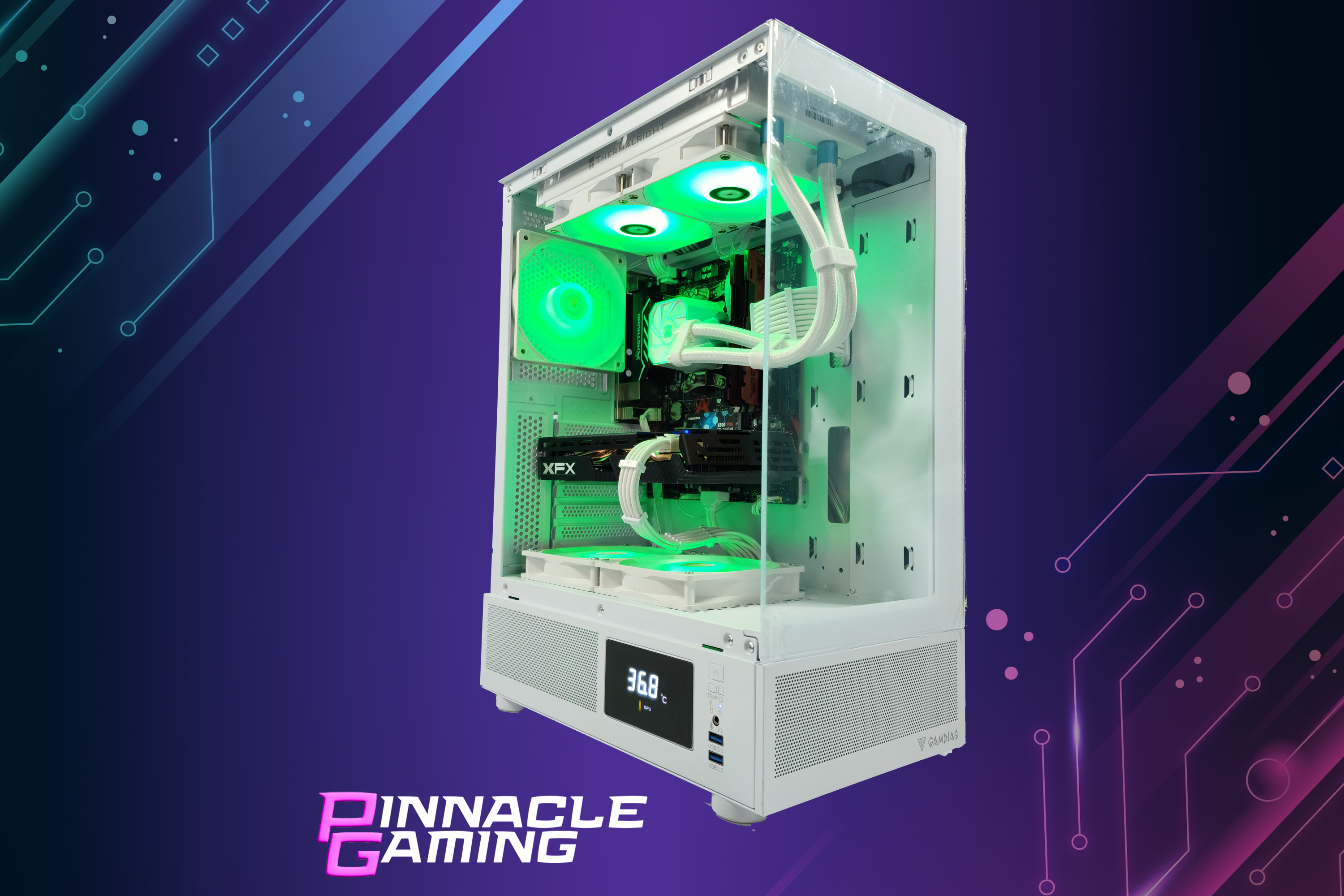 Computadora de escritorio para juegos Pinnacle i7-13700K NVIDIA GeForce RTX 4080 SUPER SSD M2 de 2 TB 32 GB DDR5 VR RGB Vog 