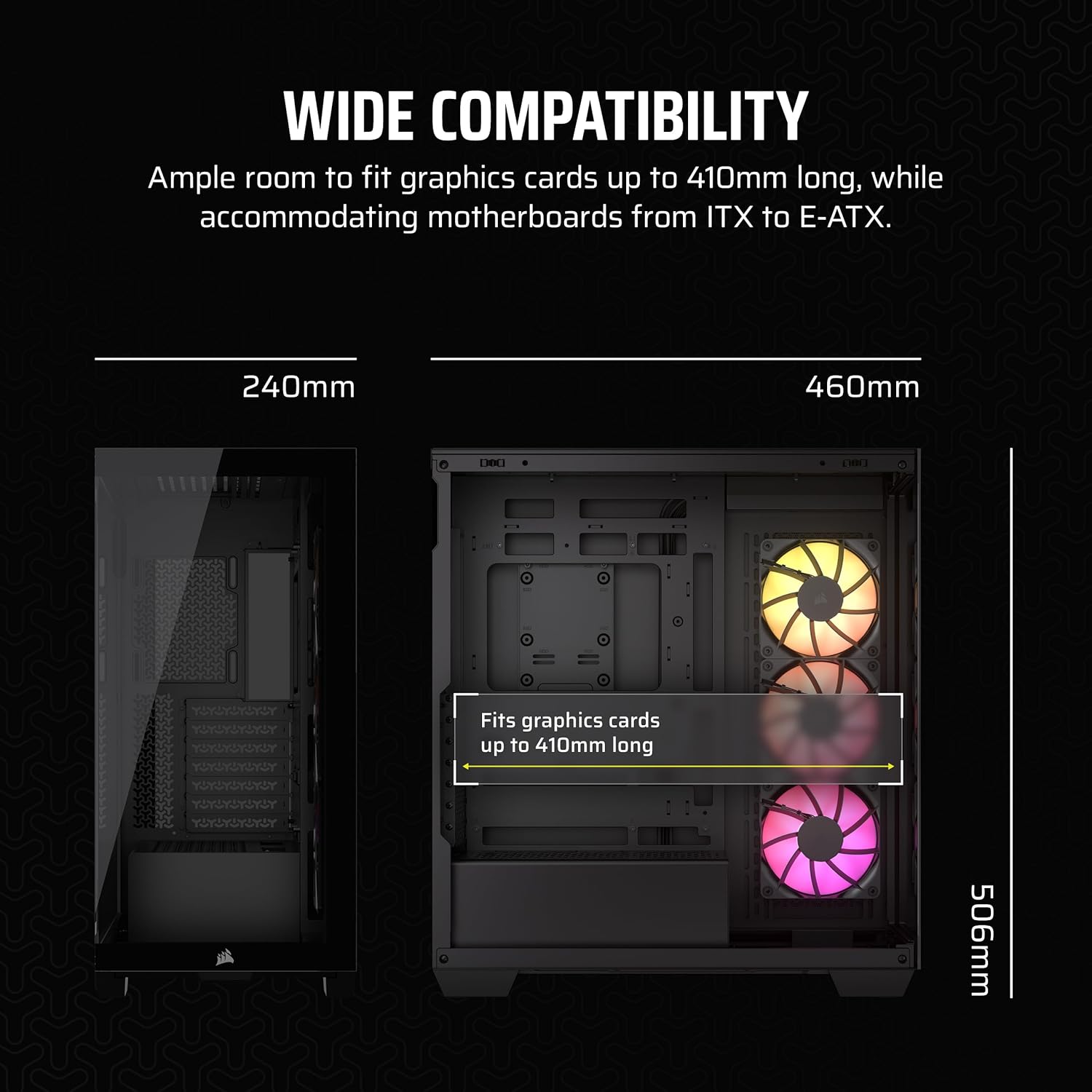 (ATX) Corsair 3500X ARGX Gaming PC Case - Geek Tech
