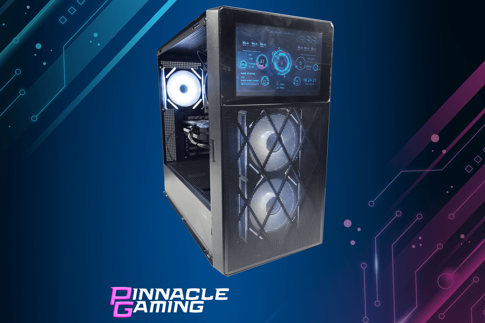 BitCrate Custom Gaming Desktop PC Ryzen 7 RTX 5060 4TB SSD 64GB WiFi Black - Geek Tech