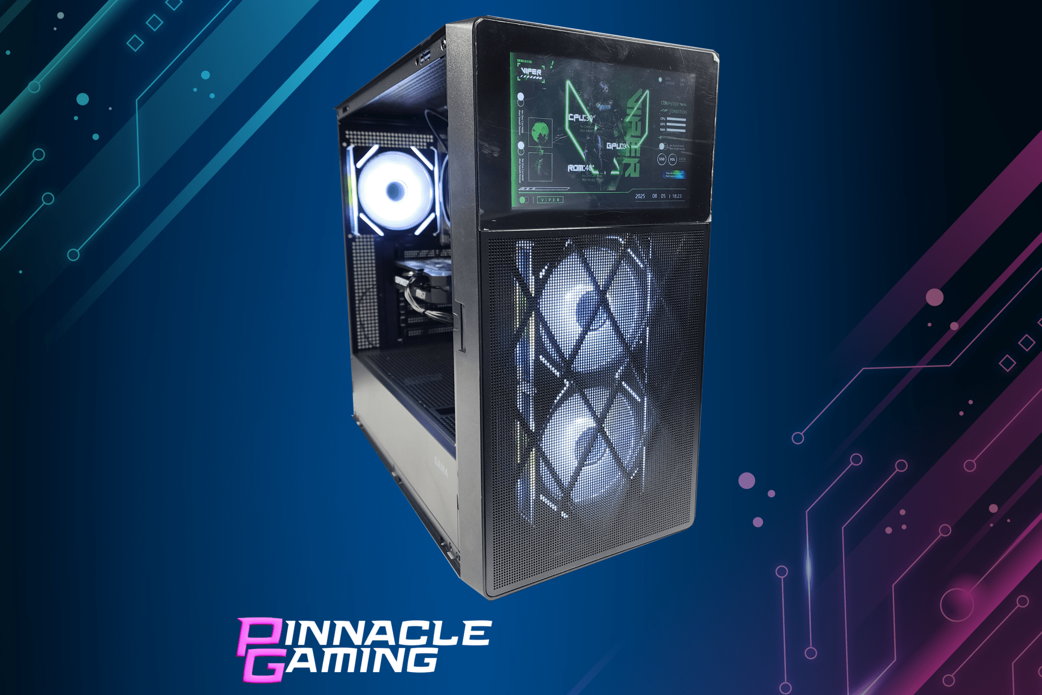 BitCrate Custom Gaming Desktop PC Ryzen 7 RTX 5060 4TB SSD 64GB WiFi Black - Geek Tech