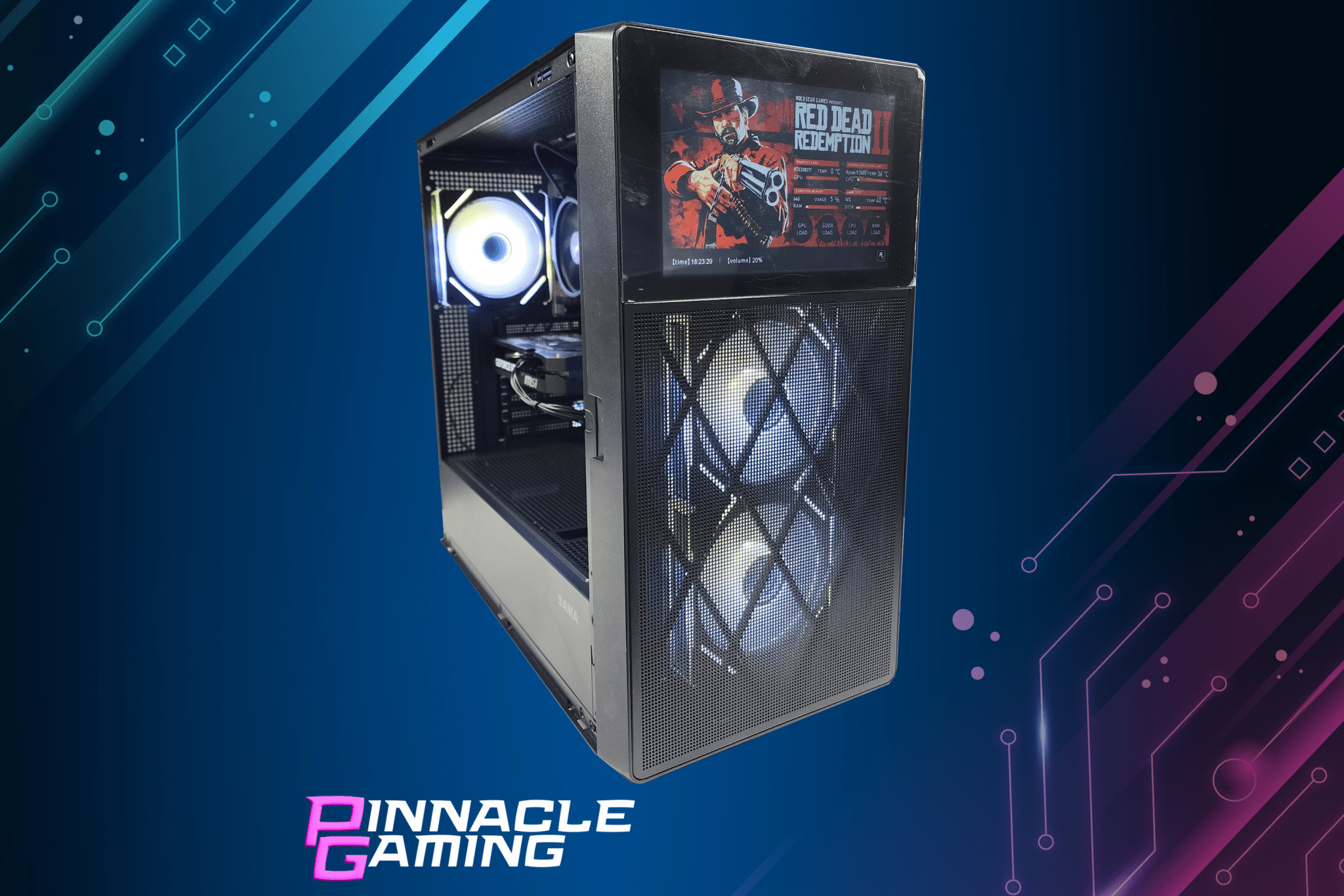 BitCrate Custom Gaming Desktop PC Ryzen 7 RTX 5060 4TB SSD 64GB WiFi Black - Geek Tech