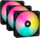 CORSAIR iCUE AR120 RGB Digital 120mm ARGB-Compatible Fans - Triple Fan Kit - Black - Geek Tech