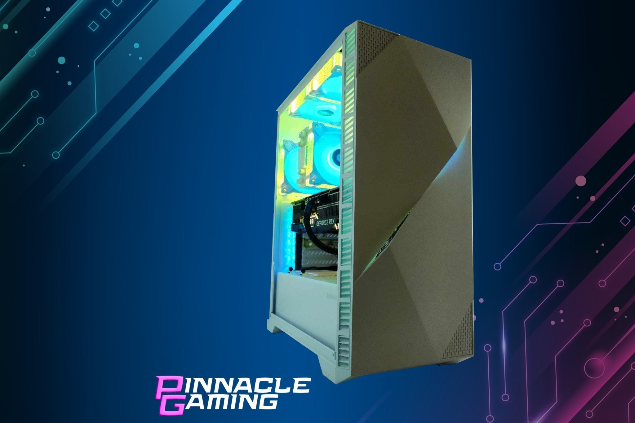 Custom Gaming Desktop PC Computer Intel i9 NVIDIA RTX 5060 1TB SSD + 2TB 32GB DDR5 White RGB B760 - Geek Tech