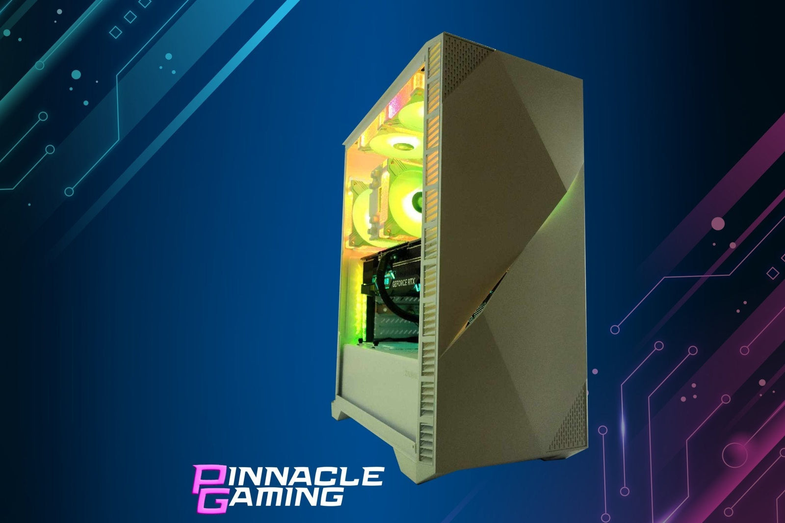 Custom Gaming Desktop PC Computer Intel i9 NVIDIA RTX 5060 1TB SSD + 2TB 32GB DDR5 White RGB B760 - Geek Tech