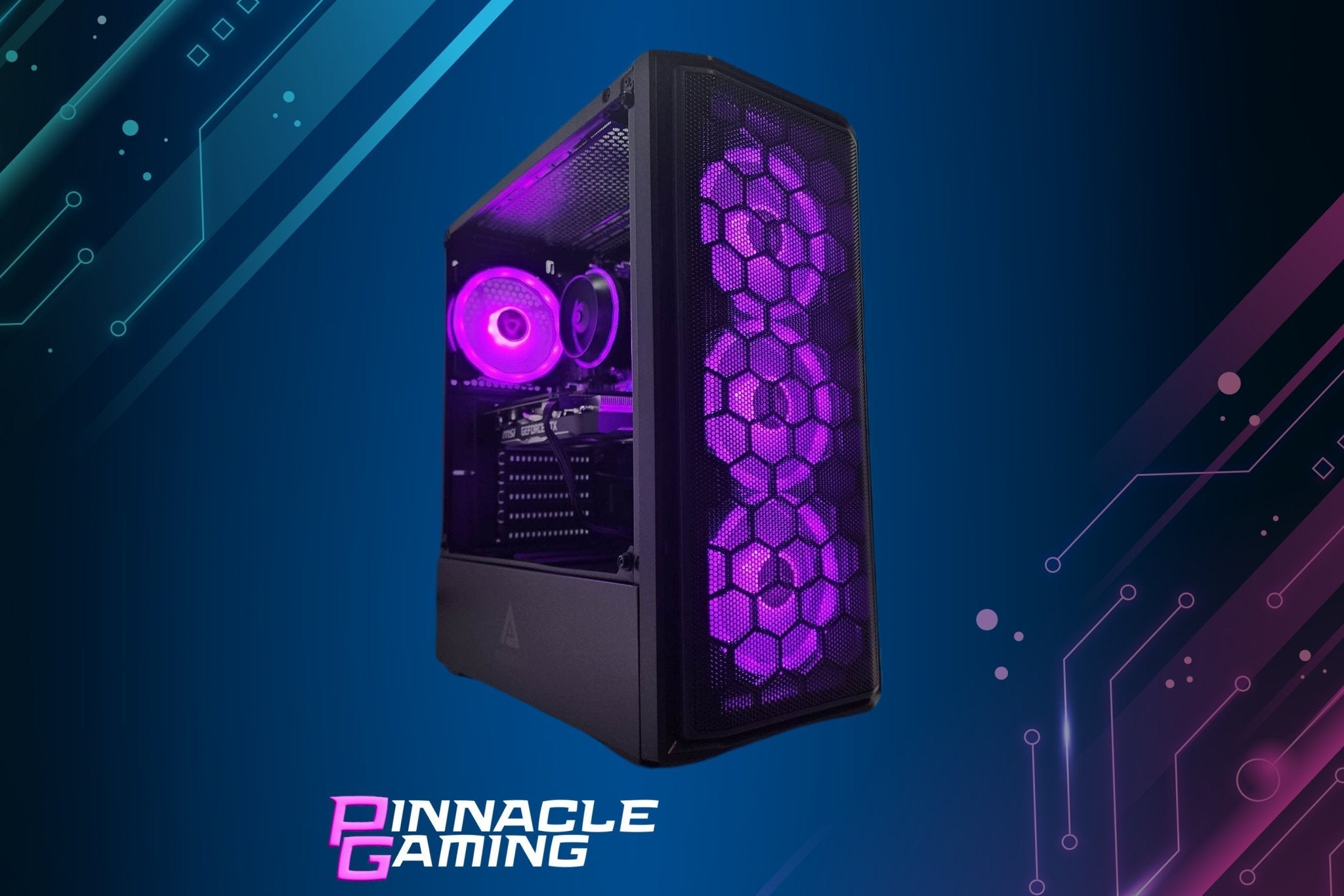 Custom Gaming PC Desktop Computer AMD Ryzen 5 NVIDIA GeForce RTX 5060 1TB SSD 32GB DDR5 Wifi Predator Black A620 - Geek Tech