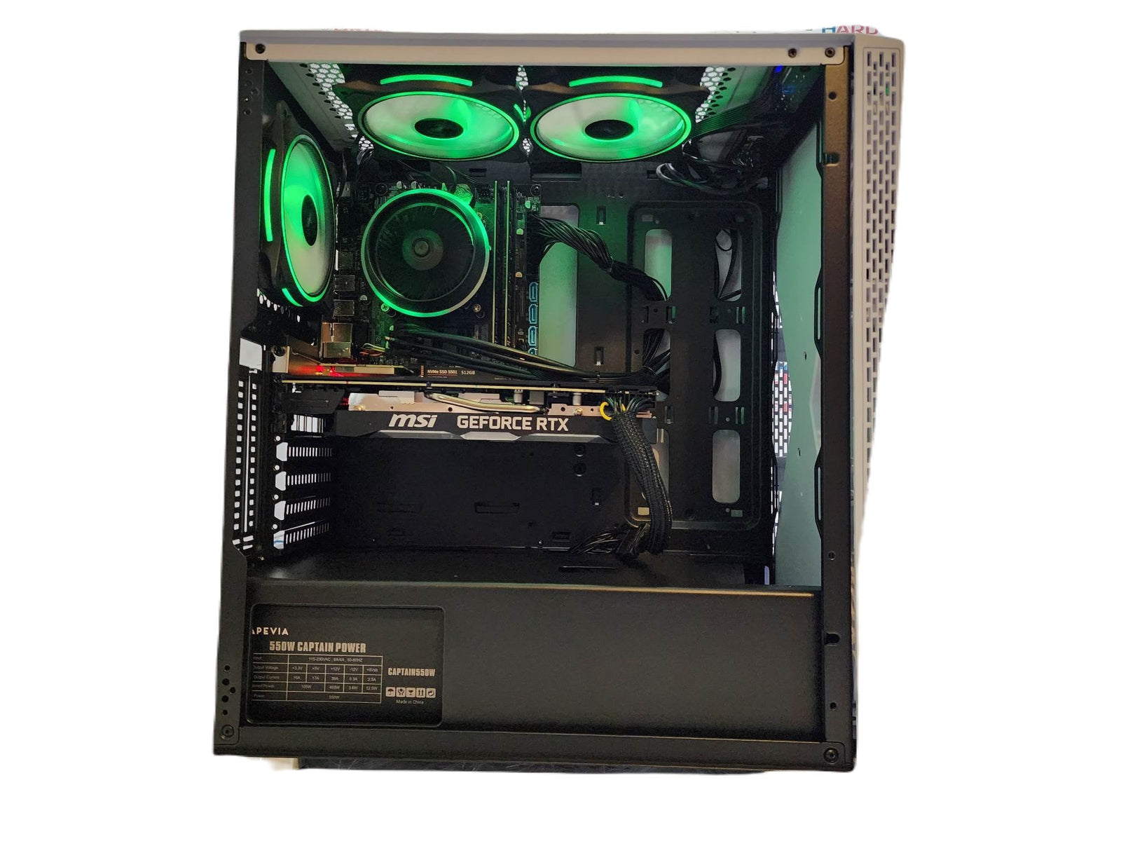 Custom Gaming PC Desktop Computer i5 NVIDIA GeForce RTX 5060 1TB SSD 16gb Blackwidow White H610 - Geek Tech