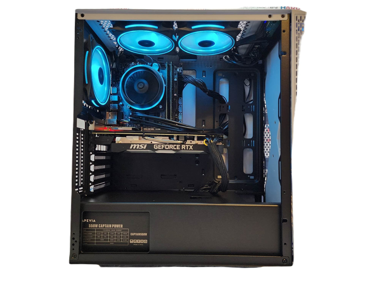 Custom Gaming PC Desktop Computer i5 NVIDIA GeForce RTX 5060 1TB SSD 16gb Blackwidow White H610 - Geek Tech