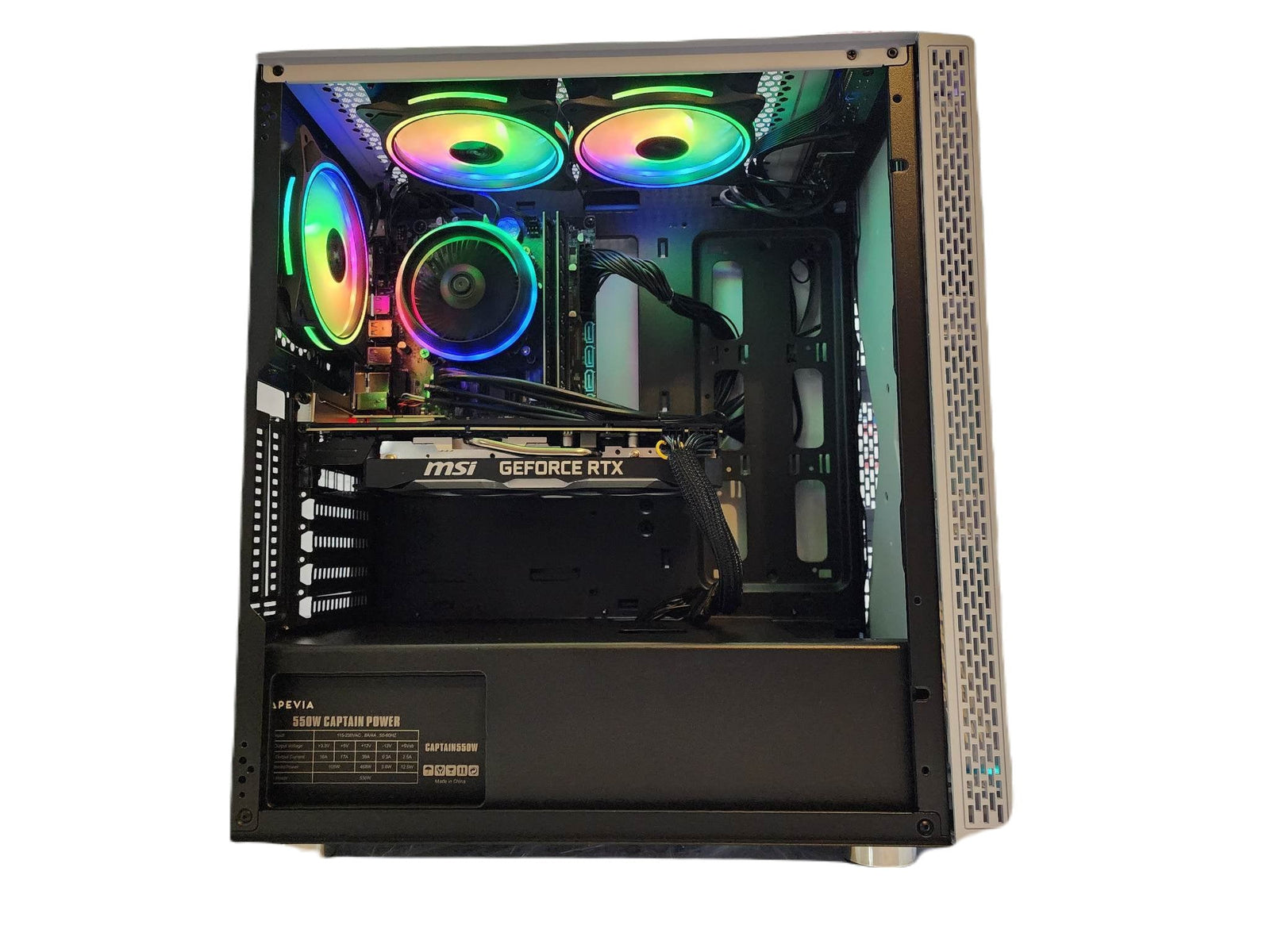 Custom Gaming PC Desktop Computer i5 NVIDIA GeForce RTX 5060 1TB SSD 16gb Blackwidow White H610 - Geek Tech