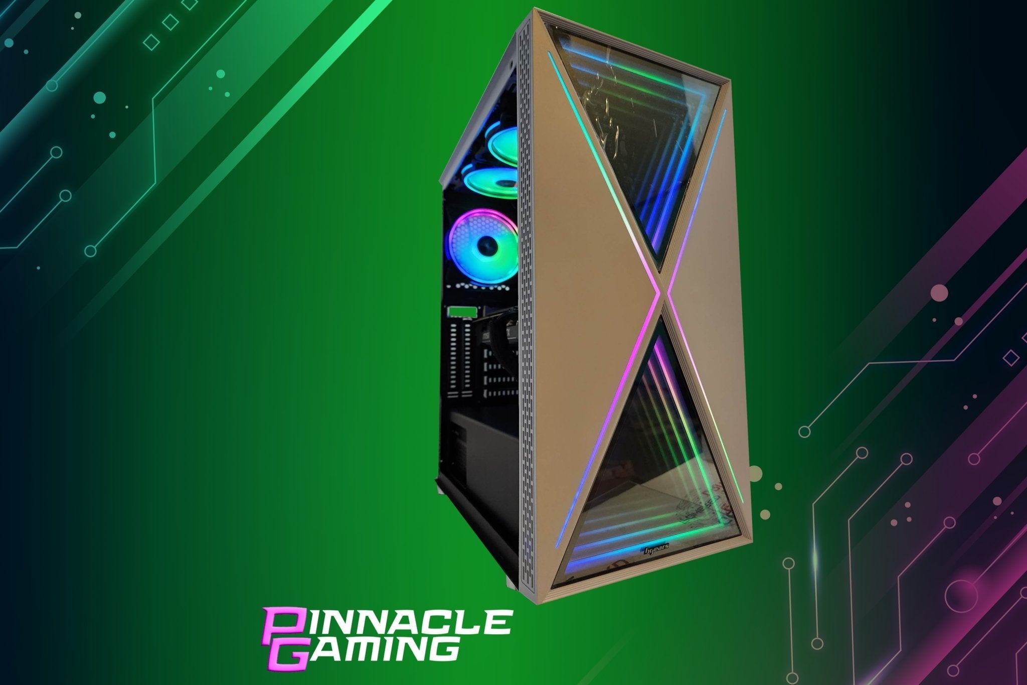Custom Gaming PC Desktop Computer i5 NVIDIA RTX 5060 500GB SSD 2TB HDD 16GB Blackwidow White H610 - Geek Tech