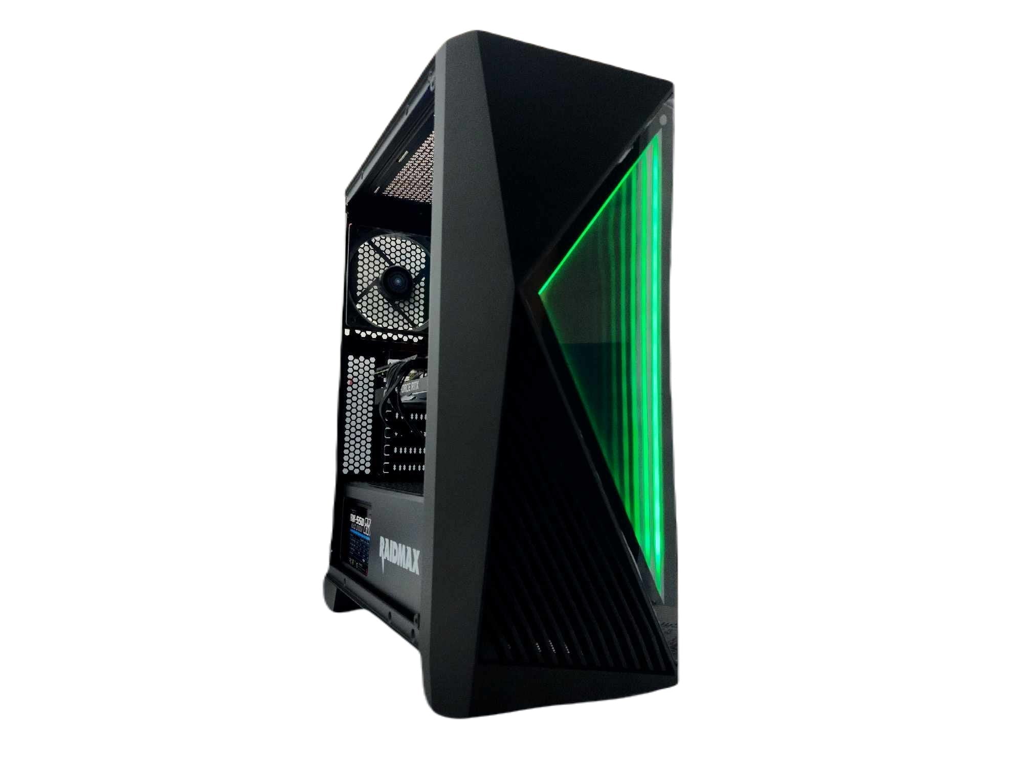 Custom Gaming PC Desktop Computer Ryzen 3 Quad - Core 500GB SSD 1TB HDD RTX 5060 16gb Black S811 A520 - Geek Tech