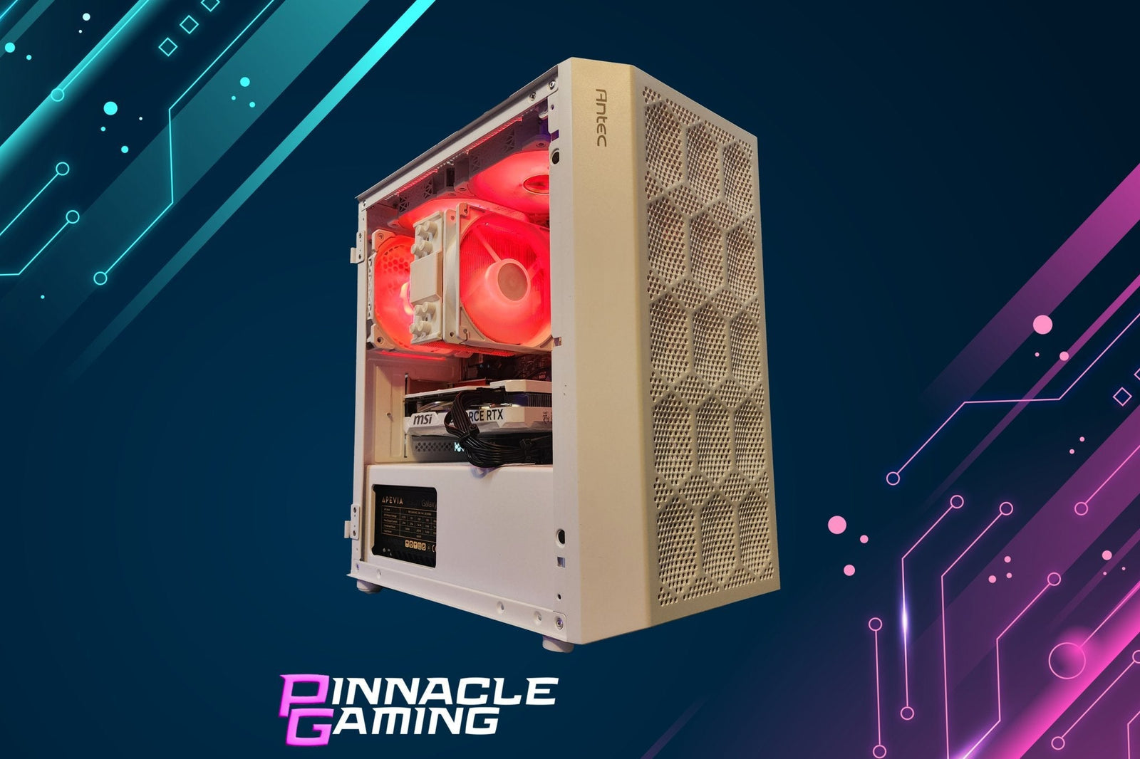 Custom Gaming PC Ryzen 5 1TB 32GB DDR4 RTX 5060 WiFi White NX200M A520 - Geek Tech