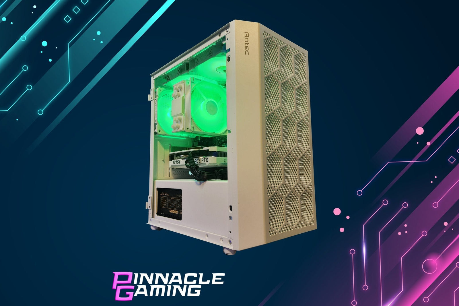 Custom Gaming PC Ryzen 5 1TB 32GB DDR4 RTX 5060 WiFi White NX200M A520 - Geek Tech