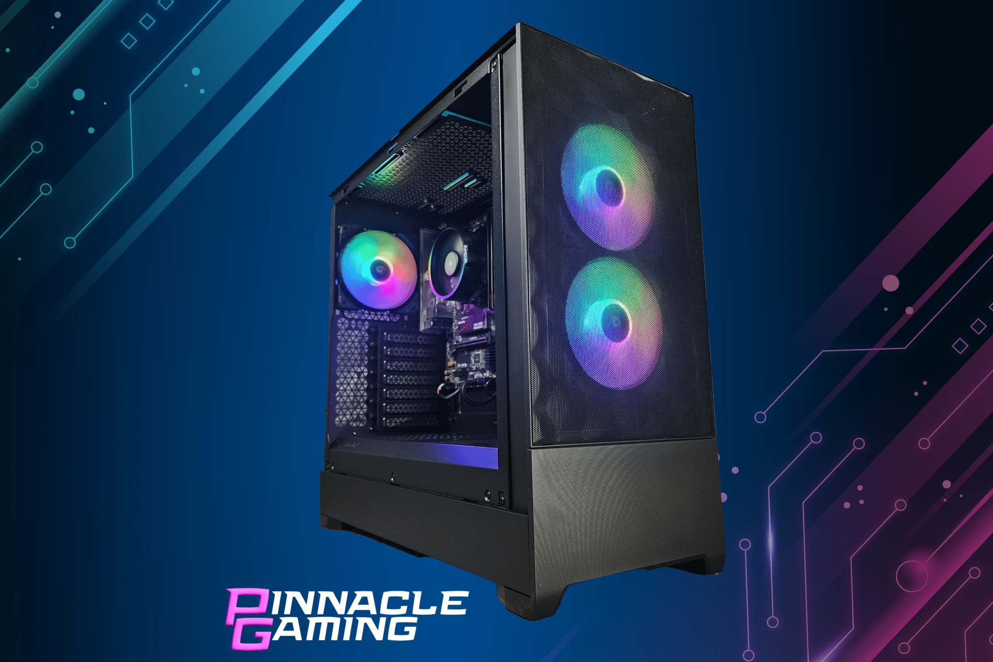 Custom Gaming PC Ryzen 5 | 2TB NVMe SSD | 64GB DDR5 | RTX 5060 | RGB | Black Pop - Geek Tech
