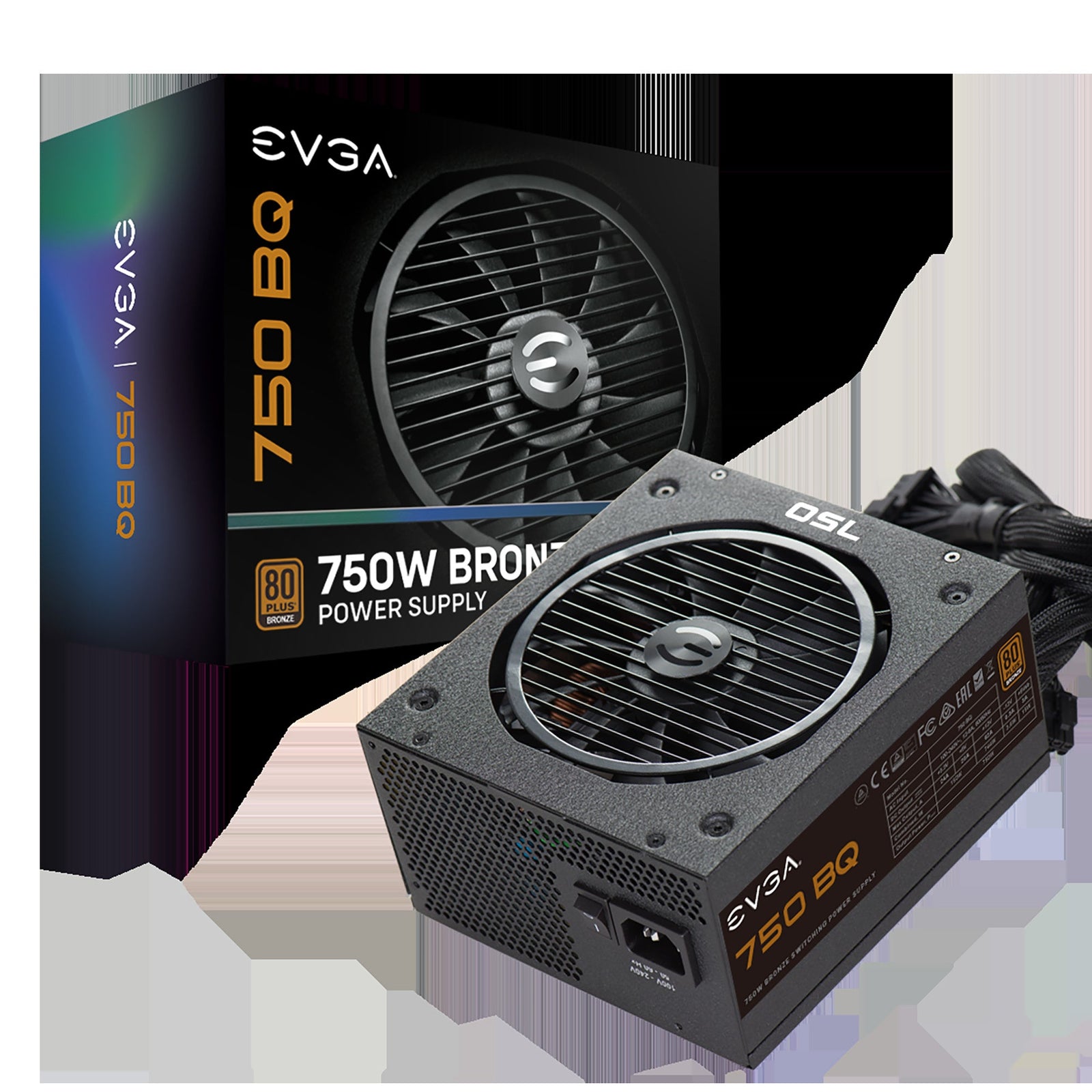 EVGA 750w BQ 80+ Bronze Semi Modular 110 - BQ - 0750 - V1 Power Supply - Geek Tech