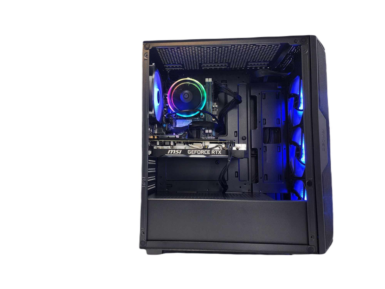 Gaming Desktop PC Computer Ryzen 7 7800X3D NVIDIA RTX 5060 500GB SSD 1TB HDD 64GB DDR5 AX61 Black A620 - Geek Tech