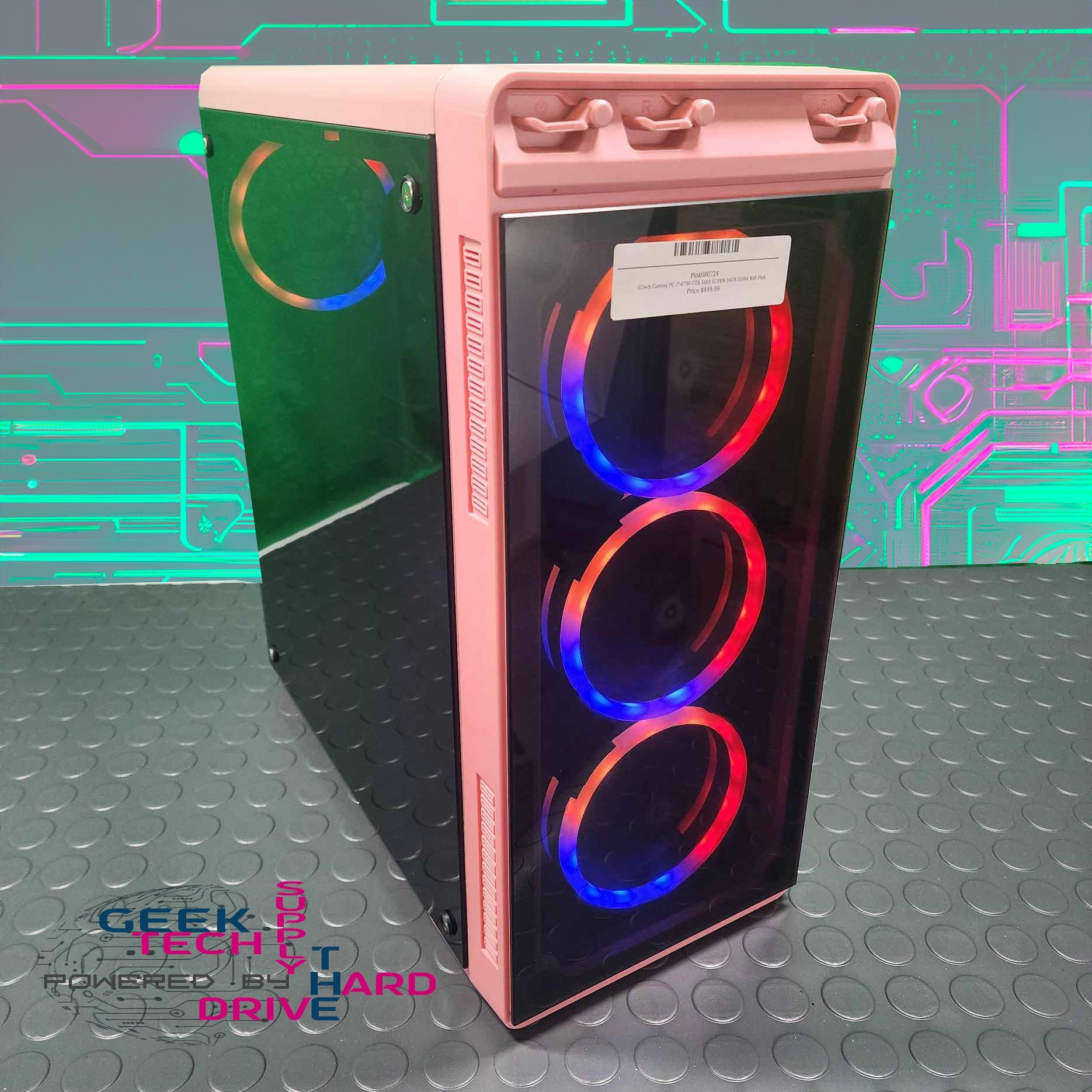 GTech Gaming Desktop PC i7 - 6700 GTX 1660 SUPER 16GB DDR4 Wifi Pink - Geek Tech