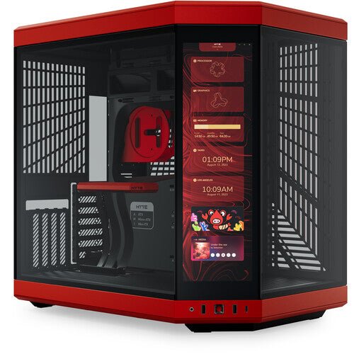 GTech Gaming PC Hyte Y60 w/ LCD Ryzen 9 7950X3D NVIDIA RTX 4090 64GB DDR5-6000 Red - Geek Tech