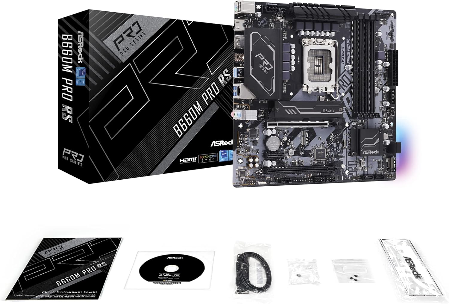 (Intel) ASRock B660M Pro RS Intel B660 Series CPU (LGA1700) Compatible B660M MicroATX Motherboard - Geek Tech