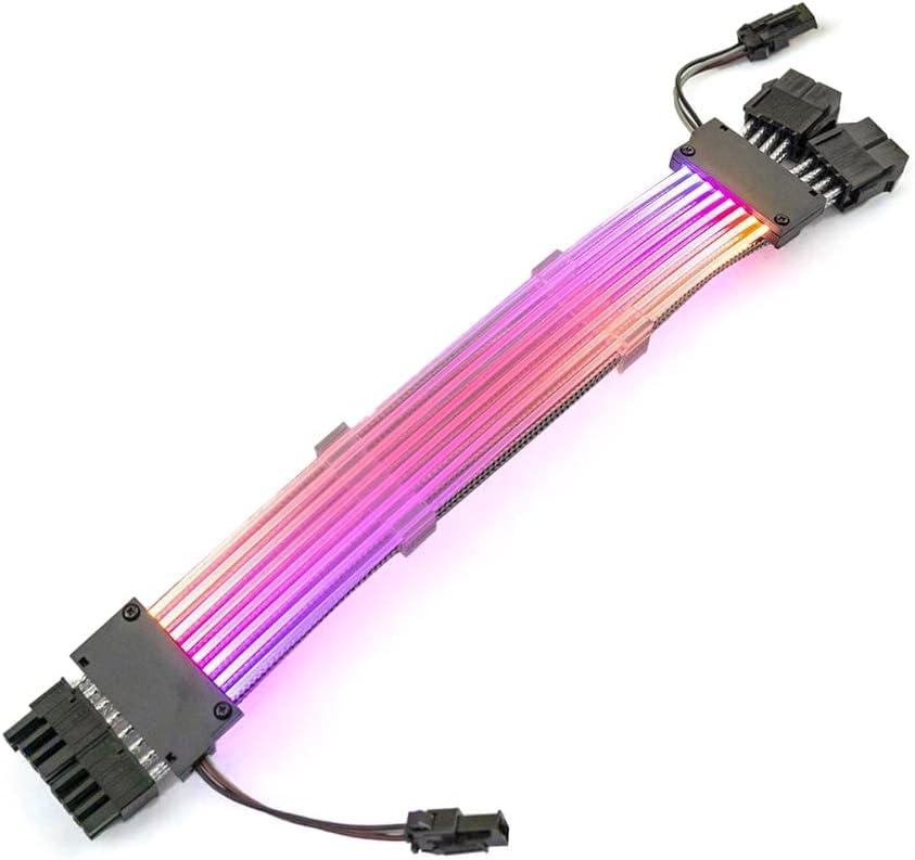 Lian Li Strimer Plus v2 RGB 6+2 Pin x2 GPU Assorted Computer Sleeved Cable - Geek Tech