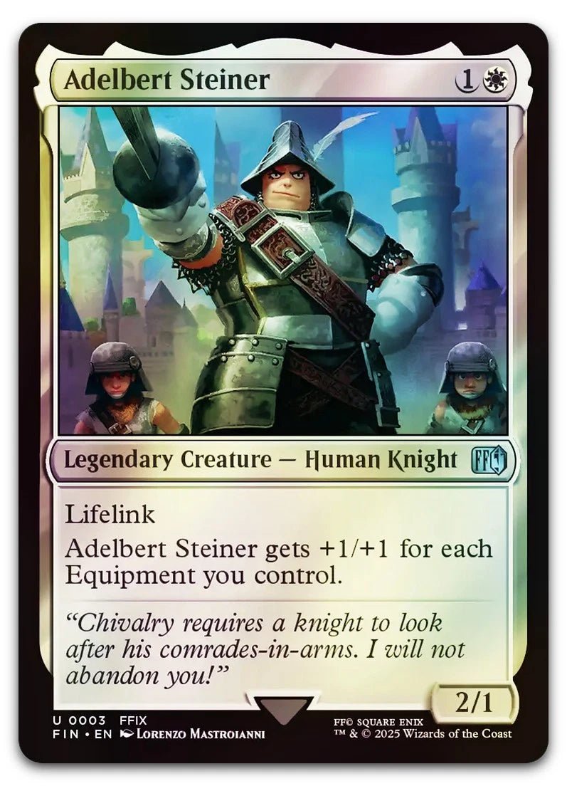 MTG Single Magic The Gathering Final Fantasy Adelbert Steiner Foil Legendary Creature Uncommon 3 - Geek Tech